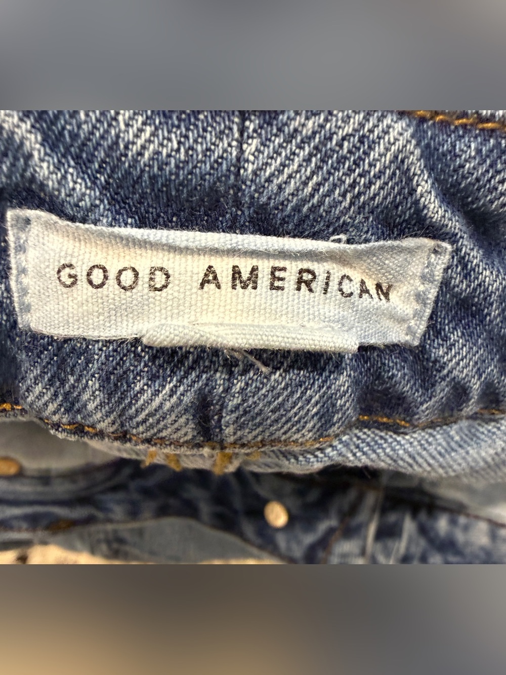 Good American Good Classic Straight High Rise Jeans Size 6/28 Medium Wash - Picture 9 of 9